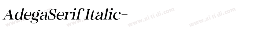 AdegaSerif Italic字体转换
